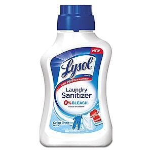 41-Oz Lysol Laundry Sanitizer Additive (Crisp Linen) $3.70 w/ Subscribe & Save
