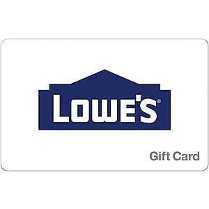$100 Lowe's eGift Card (Email Delivery) $90 