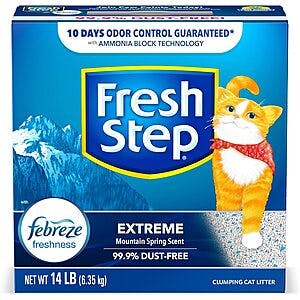 14-Lbs. Fresh Step Clumping Cat Litter (Extreme Mountain Spring w/ Febreze) $5.10 w/ Subscribe & Save