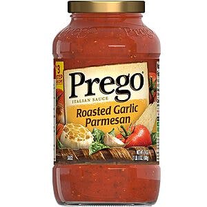 24oz. Prego Italian Tomato Pasta Sauce w/ Roasted Garlic & Parmesan Cheese $1.60 w/ Subscribe & Save & Many More