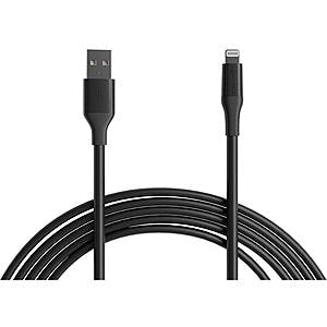 10' AmazonBasics MFi Certified USB-A to Lightning Charging Cable (Black or White) $2 + Free S&H w/ Amazon Prime