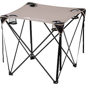 Ozark Trail Quad Folding Camp Table w/ Cup Holders (Gray) $10 + Free Shipping w/ Walmart+ or on $35+