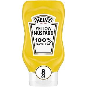 Heinz Yellow Mustard Bottle: 20-Oz $2.15, 8-Oz $1.10 w/ Subscribe & Save