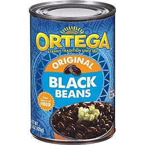 12-Pack 15-Oz Ortega Black Beans (Original Flavor) $9.50 w/ Subscribe & Save