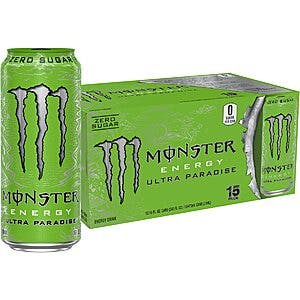 15-pk 16-oz Monster Energy Ultra Paradise, Sugar Free Energy Drink $17.80 w/ Subscribe & Save