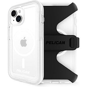 Pelican Voyager iPhone 15 MagSafe Case w/ Belt Clip Holster Kickstand (Clear) from $7 + Free S/H w/ Amazon Prime