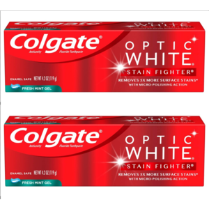 Colgate Toothpaste: 4.2-Oz Optic White or 6.3-Oz MaxFresh Whitening (various) 2 for $1 & More + Free Store Pickup