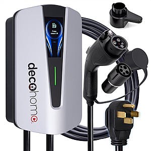 Deco Home Level 1-2 240V 32A EV Charger, NEMA 14-50 and 5-15 Plugs w/ Tesla Adapter $109, Level 2 40A $209 + free s/h