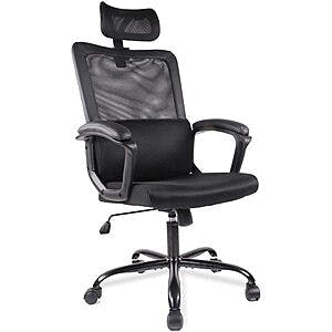 Smug Ergonomic Mesh Home Office Computer Chair w/ Lumbar Support & Headrest (Black) $49.40 + Free Shipping