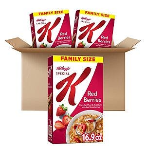 3-Pack 16.9-oz Kellogg's Special K Cold Breakfast Cereal (Red Berries) $6.60 w/ Subscribe & Save