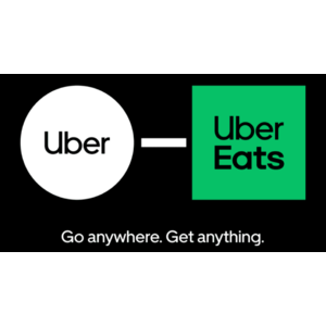 $100 Uber-Uber Eats gift card, $90, Paypal
