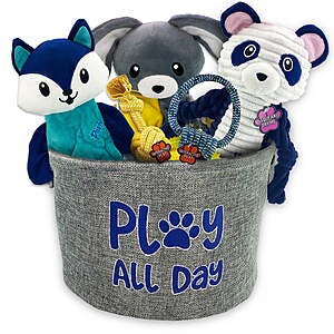 6-Piece Posh Paws Dog Toys & Storage Bin Set $11.50 