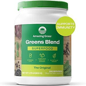 100-Servings Amazing Grass Green Superfood Organic Powder w/ Wheat Grass $35.60 + Free Shipping