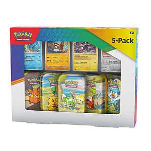 Costco Members: Pokemon Scarlet & Violet Series 5-pack Mini Tins + 4 Promo Cards $20 + Free Shipping