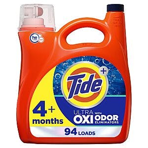 132-Oz Tide Liquid Laundry Detergent (Ultra OXI) + $14 Amazon Credit $18.95 w/ Subscribe & Save