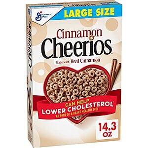 14.3-Oz Cinnamon Cheerios Cereal $2.45 w/ Subscribe & Save