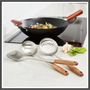 Cuisinart 3-Piece Stainless Steel Wok Tool Set w/ Acacia Handles $13.60 + Free S/H