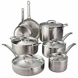Costco Members: 12-Piece Tramontina Tri-Ply Clad Stainless Steel Cookware Set $160 + Free Shipping