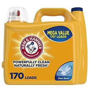 170-Oz Arm & Hammer Liquid Laundry Detergent (Clean Burst) $8.55 w/ S&S + Free Shipping w/ Prime or on orders over $35