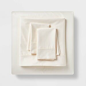 Threshold Tri-Ease Cotton/Poly/Lyocell Blend Solid Sheet Set (Various) $12.80 + Free Shipping