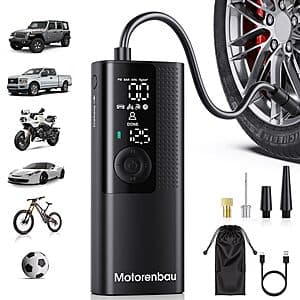 150PSI Motorenbau Portable Cordless Air Compressor w/ Digital Gauge $16 + Free Shipping