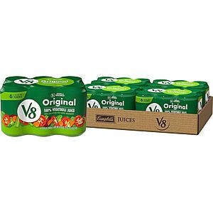 24-Pack 11.5-Oz V8 100% Vegetable Juice Cans (Original) $10.55 w/ Subscribe & Save