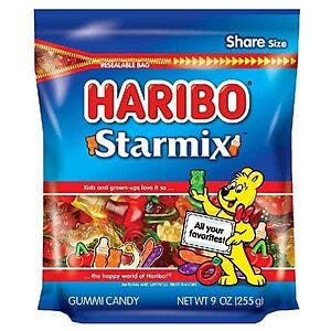 9-Oz Haribo Starmix Gummi Candy Resealable Bag $1.70 