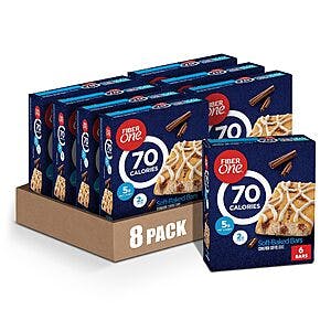 8-ct 6-pk Fiber One 70 Calories Soft-Baked Bars (Cinnamon Coffee Cake) $11.10 w/ Subscribe & Save