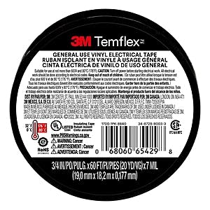 3M 3407NA Friction Tape, 0.708-Inch x 240-Inch, 1 Roll/Pack - $2.00