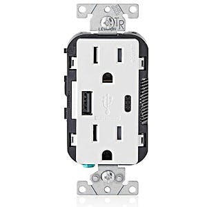 2-Pack 15A Decora Tamper-Resistant Duplex Type A/C 5.1A 25W USB Outlet $20 + Free Shipping