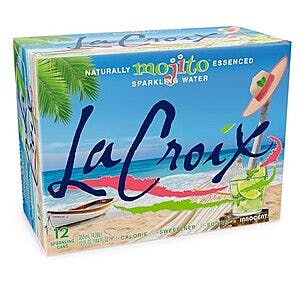12-Pack of 12oz. LaCroix Sparkling Water (Mojito) $3.60 