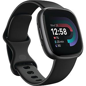 Fitbit Versa 4 Fitness Smartwatch (Black or Pink Sand) $104.95 + Free Shipping