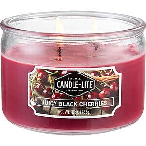 10-Oz Candle-lite Scented 3-Wick Aromatherapy Candle (Juicy Black Cherries) $3.80 w/ Subscribe & Save