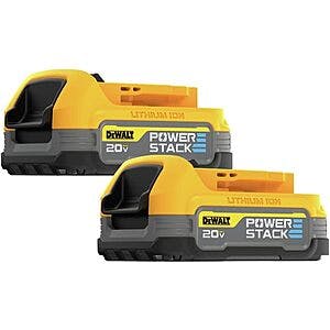 2-Pack DeWALT 20V MAX POWERSTACK 1.7Ah Compact Lithium-Ion Batteries $82 + Free S/H w/ Amazon Prime