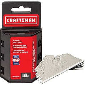100-Pack CRAFTSMAN Utility Knife Blades $6+ Free Shipping w/ Prime or on $35+