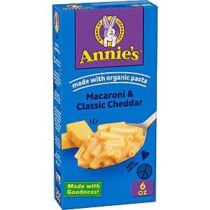 12-Count 6-Oz Annie's Macaroni and Cheese with Organic Pasta (Classic Cheddar) $9.15 w/ Subscribe & Save