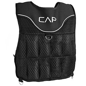20-Lb CAP Barbell Adjustable Weighted Vest (Black) $14.88 + Free Shipping w/ Prime or on $35+