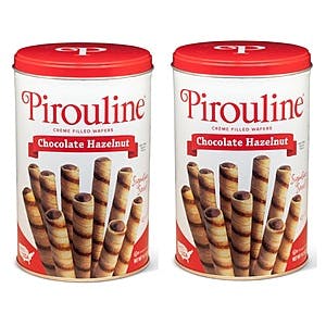 14.1-Oz Pirouline Rolled Wafer Sticks Tin (Chocolate Hazelnut) 2 for $6.79 ($3.40 each) + Free Shipping w/ Prime or on $35+