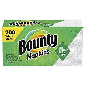 200-Count Bounty 1-Ply Quilted Paper Napkins (White) $2.95 w/ Subscribe & Save