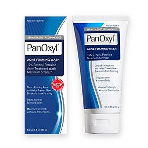 5.5-Oz PanOxyl Acne Foaming Wash (Benzoyl Peroxide 10%) $6.50 w/ S&S + Free Shipping w/ Prime or on $35+