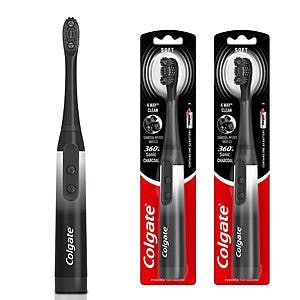 Select Accounts: 2-Pack Colgate 360 Charcoal Sonic Powered Battery Toothbrush $4 w/ Subscribe & Save
