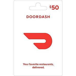 Prime Members: $50 DoorDash Gift Card (Physical) $42.50 + Free Shipping
