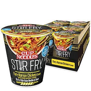 6-Pack Nissin Stir Fry Cup Noodles in Sauce: Sweet Chili $5.70, Fiery Chicken $6 w/ Subscribe & Save