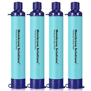 4-Pack Membrane Solutions Personal Water Filter Straws $15.60 w/ Subscribe & Save + Free Shipping