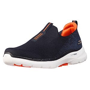 Skechers Men's Gowalk 6-Stretch Fit Slip-on Athletic Walking Shoe (Navy/Orange) $45 + Free Shipping