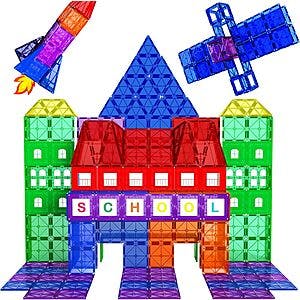 100-Piece Playmags 3D Magnetic Tiles Building Blocks Set $29.65 + Free Shipping