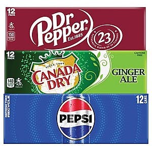 12-Pack Pop: Coke, Dr Pepper, Sprite, Pepsi, Mountain Dew & More 3 for 40% Off + Free Store Pickup