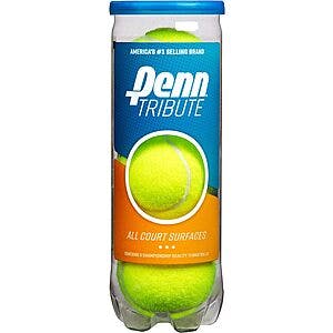 3-Count Penn Tribute All Court Surfaces Tennis Balls $2.50 + Free S&H w/ Amazon Prime