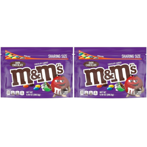 2-Pack 9.4oz M&M'S Dark Chocolate Candy (Sharing Size) $3 