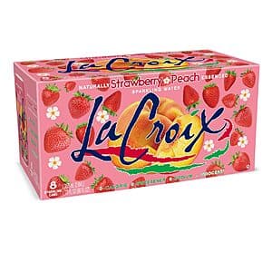 8-Pack 12-Oz La Croix Sparkling Water (Strawberry-Peach) $2.75